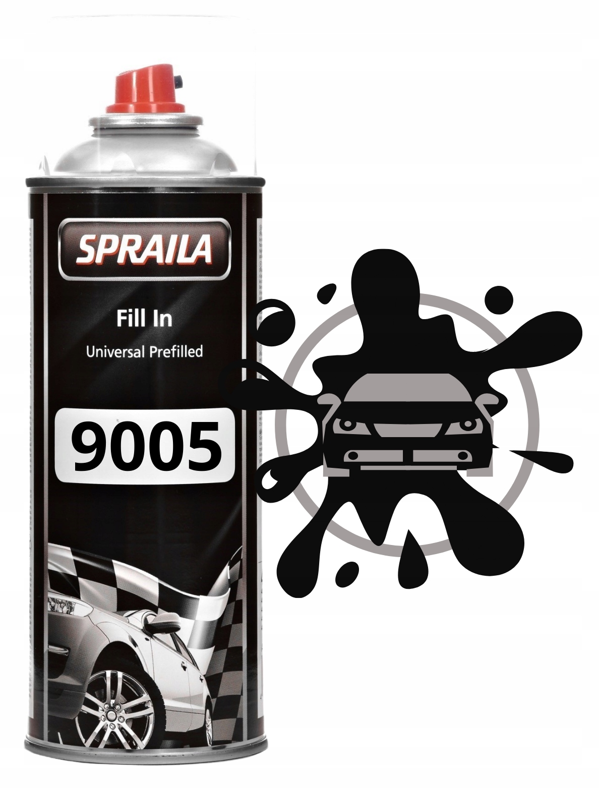 2K Akryl Ral 9005 Mat Czarny Głęboki Utwardzaczem Spray 400ML