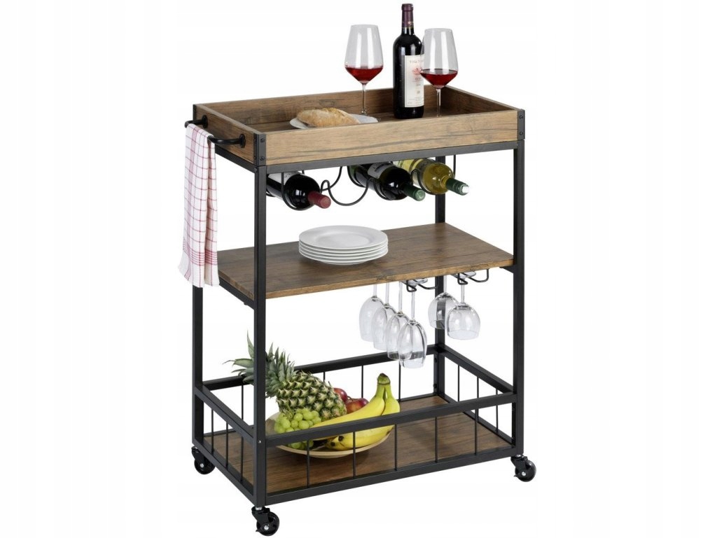 Kuchynský vozík na kolieskach Rustico, 80 x 89,5 x 40 cm, Wenko