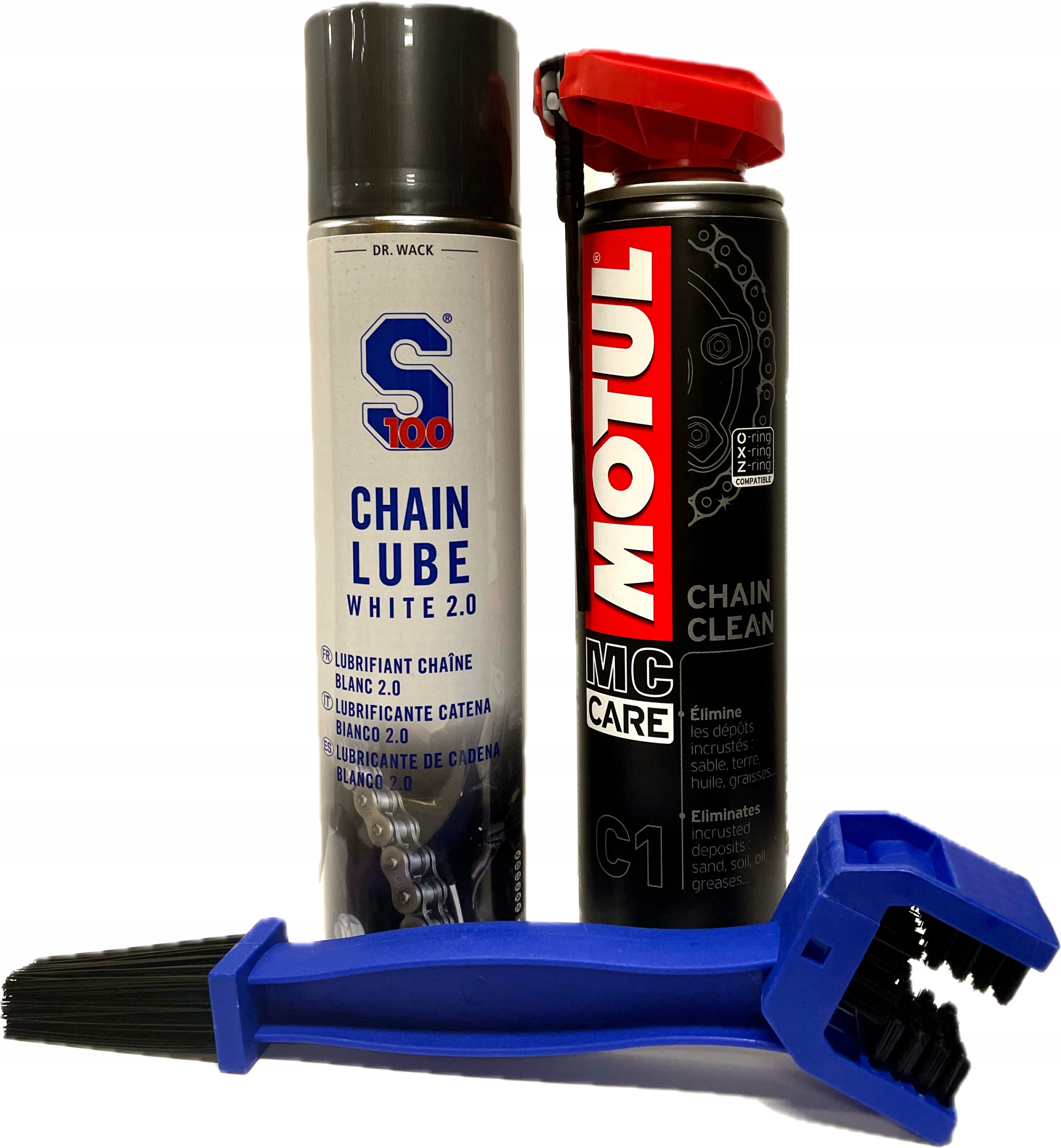 Zestaw do czyszczenia Smar S100 Chain Lube Czyścik Motul C1