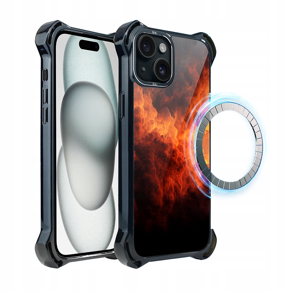 Pouzdro pro iPhone 15 Plus Ibizu DropGuard Ultra s MagSafe, Inferno Sky