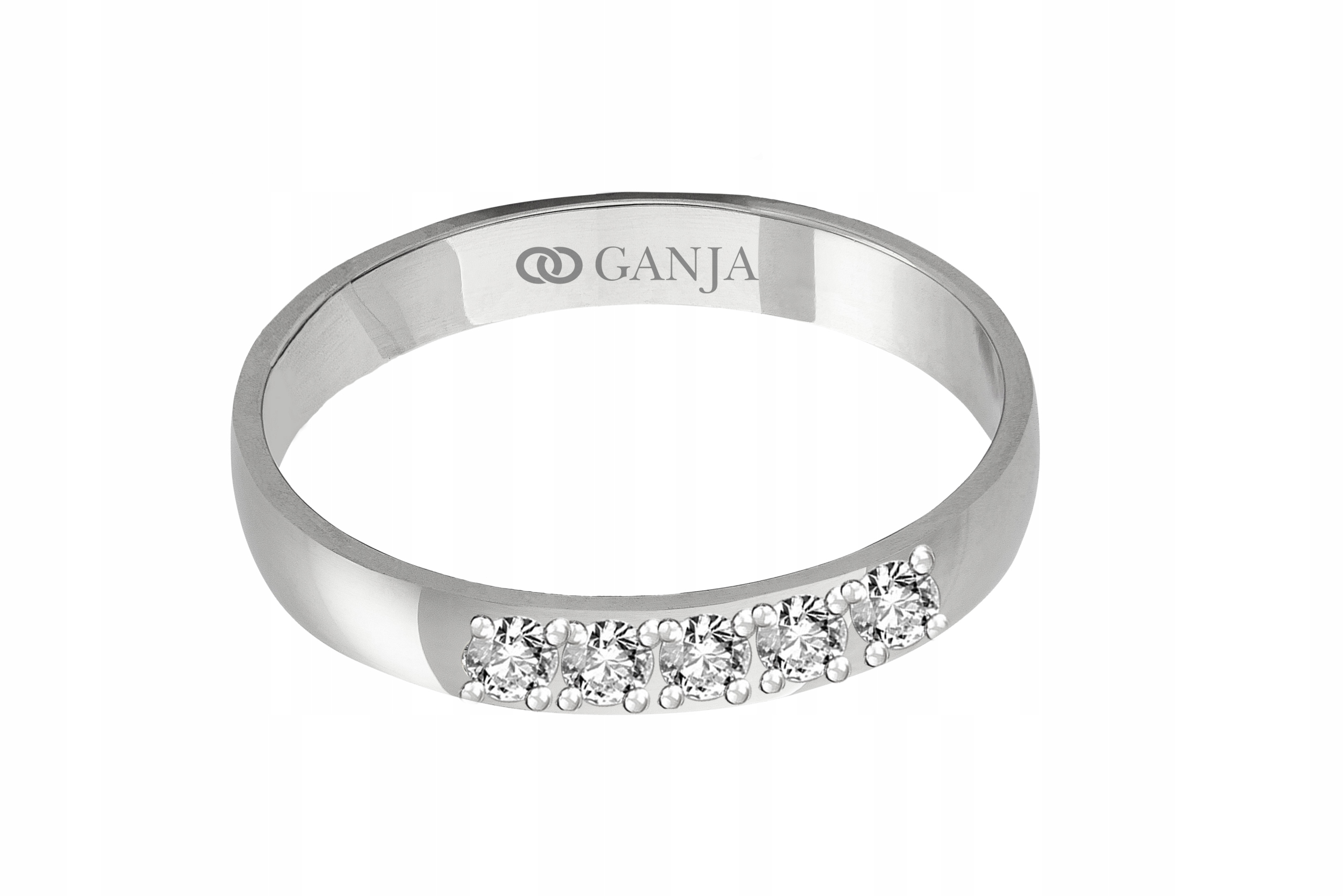 Jemný prstýnek AG925 se zirkony 3P013