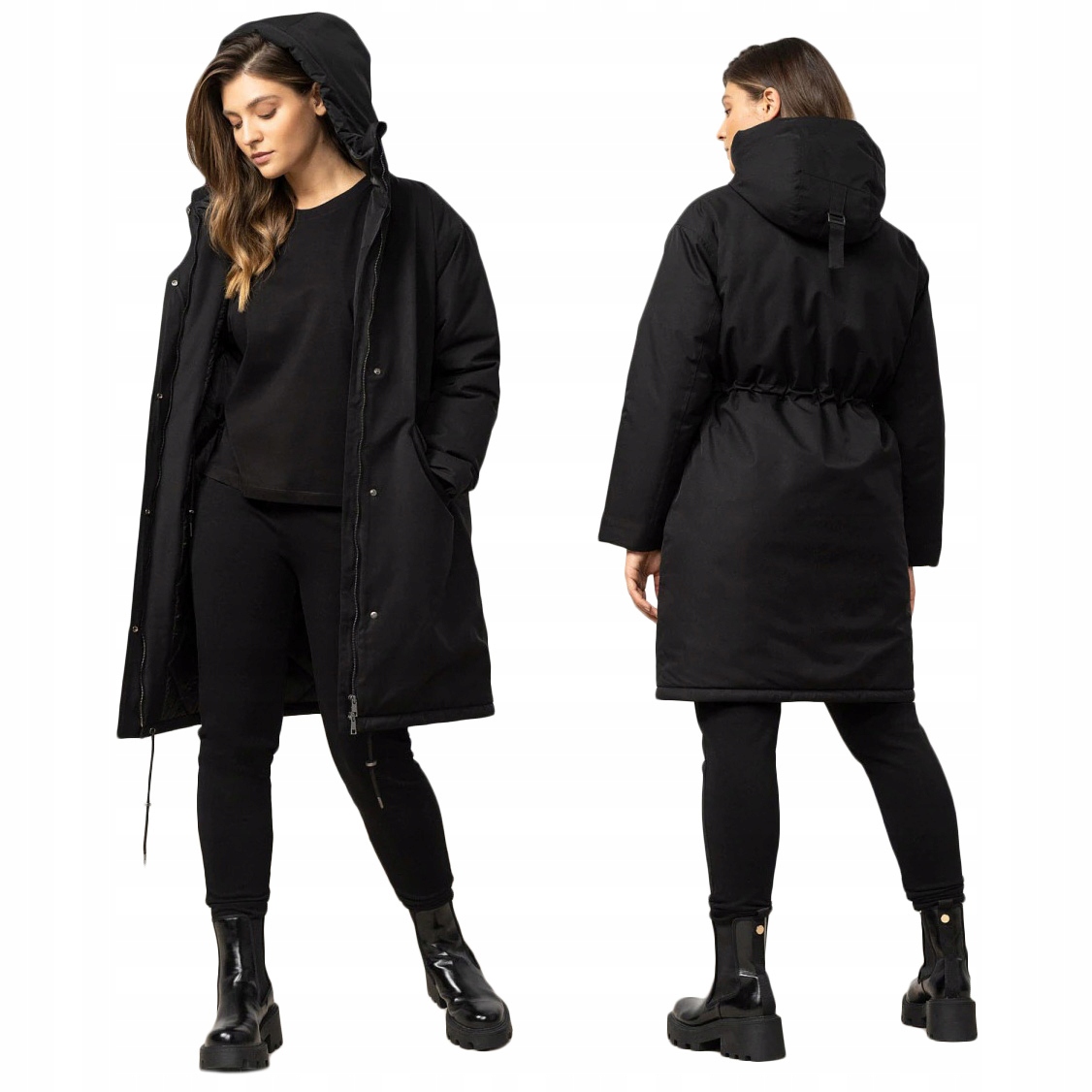 Płaszcz zimowy damski Outhorn oversize JAF007 Xs