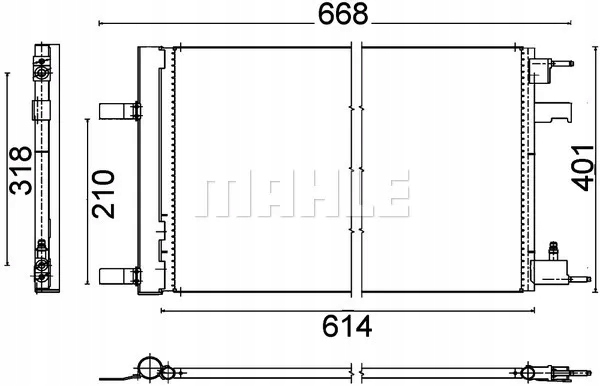 mahle ac 637 000P конденсатор, радиатор кондиционера