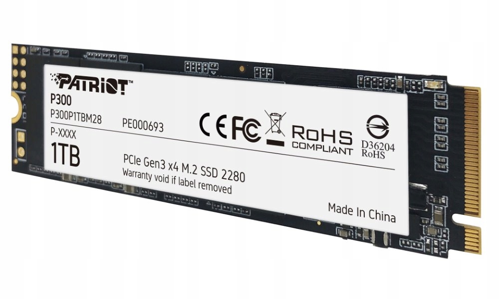 Patriot P300 1TB Ssd Interní M.2 PCIe Gen3 x4 NVMe 1.3 2280
