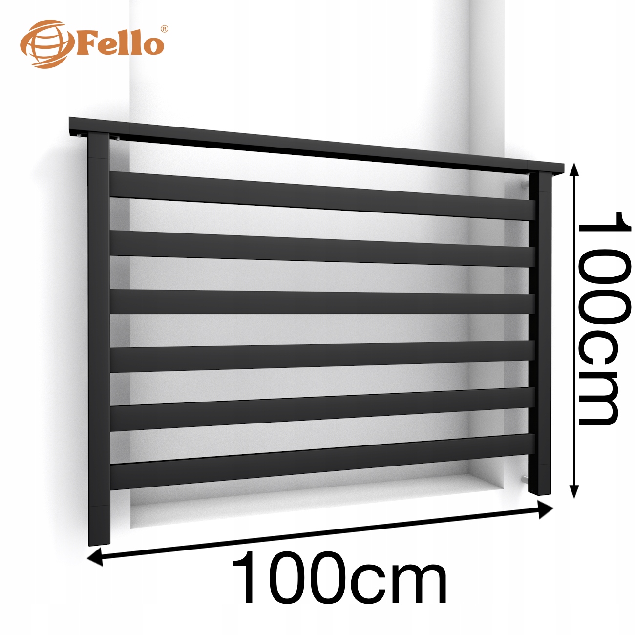 Fusion Francúzsky balkón 100 cm Balustrada Ral