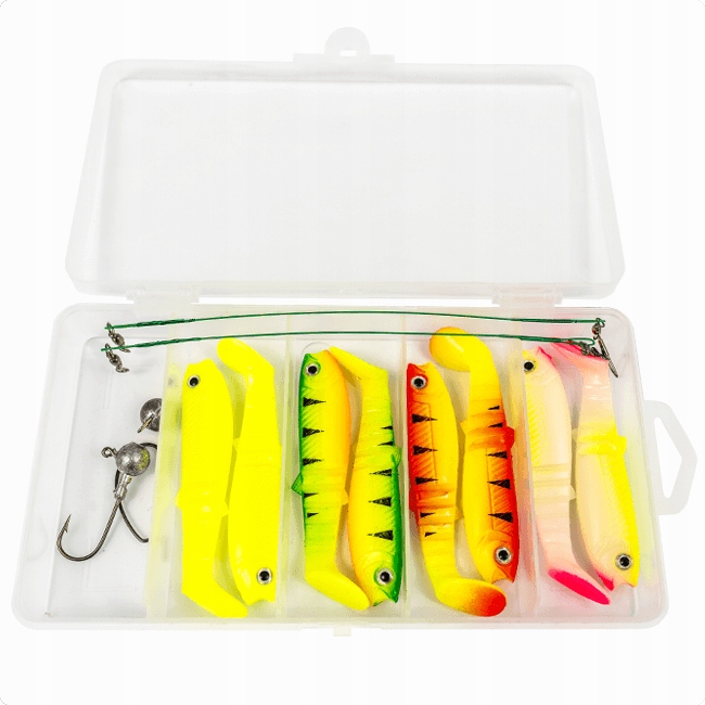 ZESTAW PRZYNĘT SPINNINGOWYCH 8 CM SAHIDO KILLER STRIKE NEON SET 13 SZT Stan opakowania oryginalne