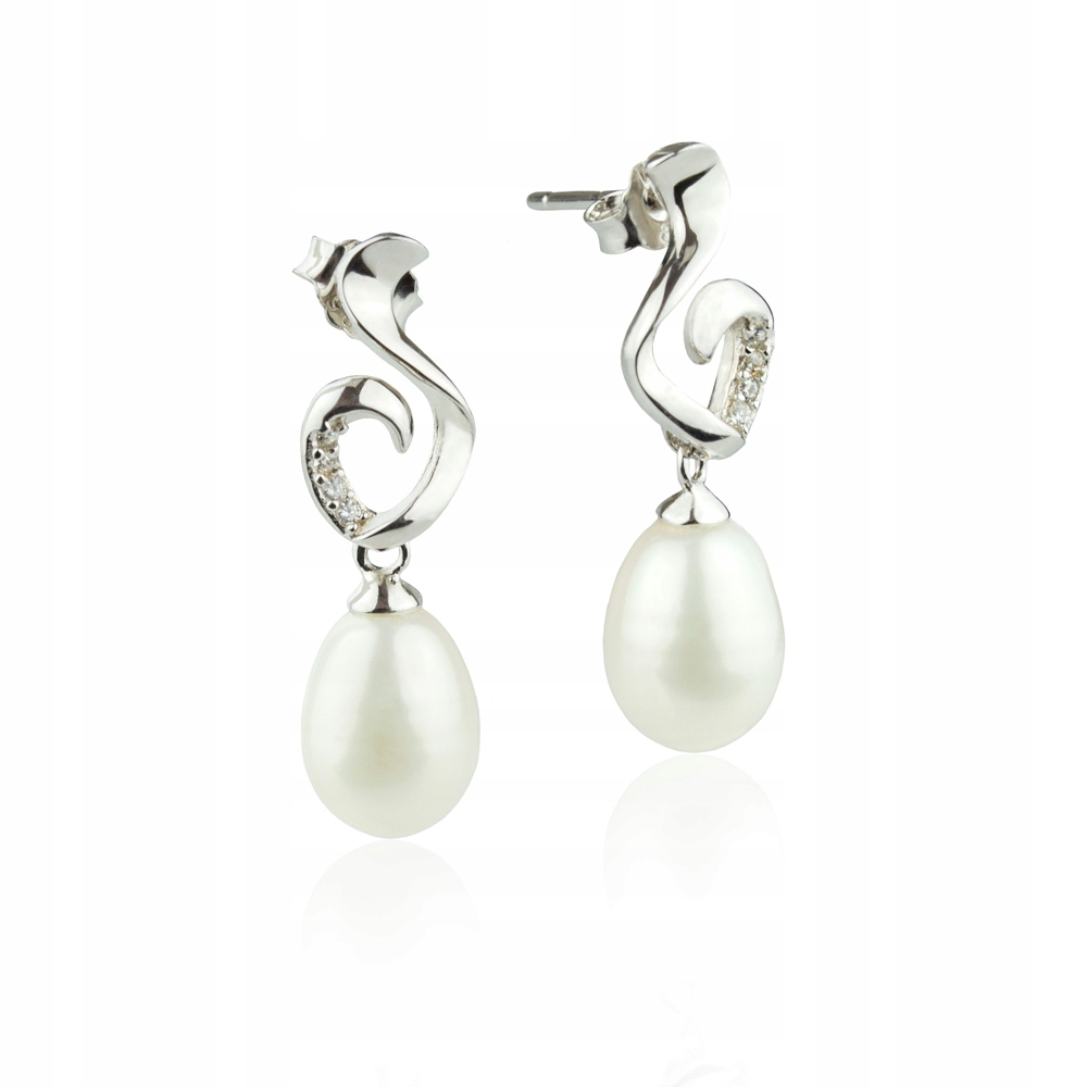 Jemné Stříbrné Náušnice S Pravými Perlami