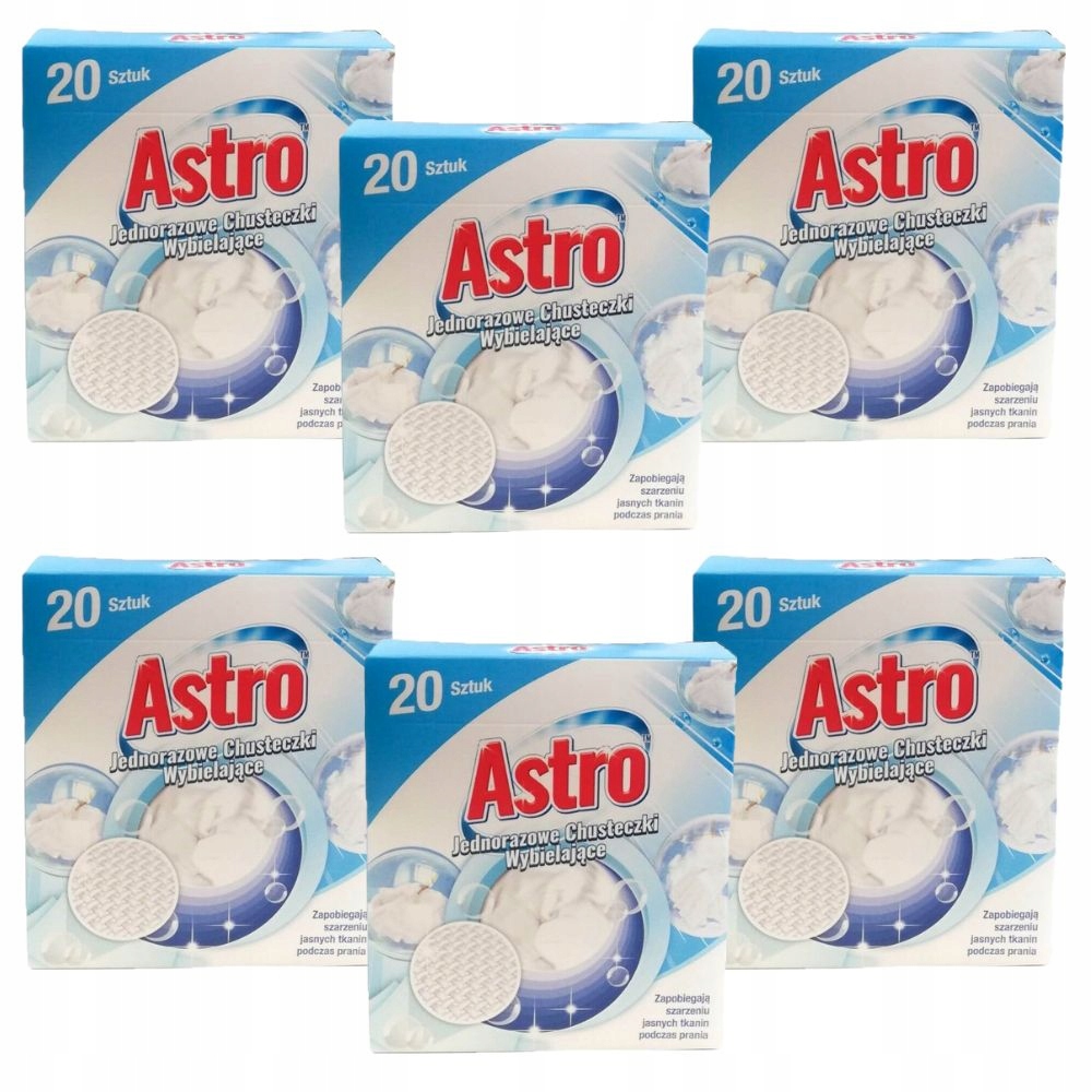 

Chusteczki wybielające do prania białego 120x
