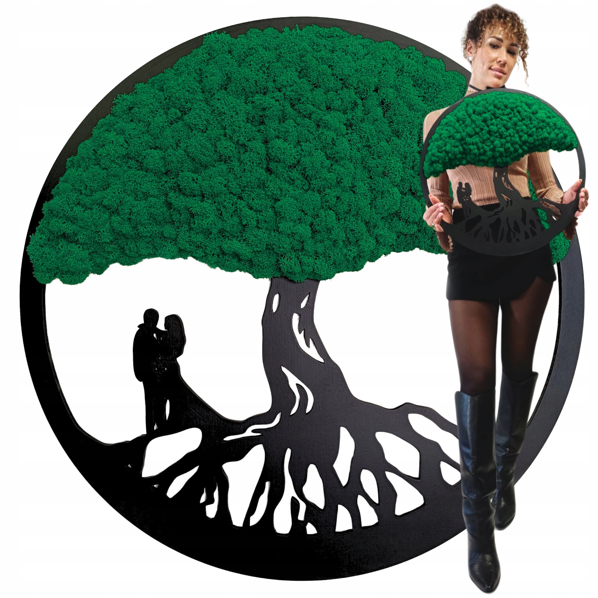 Obraz Z Machu Stromček šťastia života Severský Lišajník 50 cm Darček na svadbu