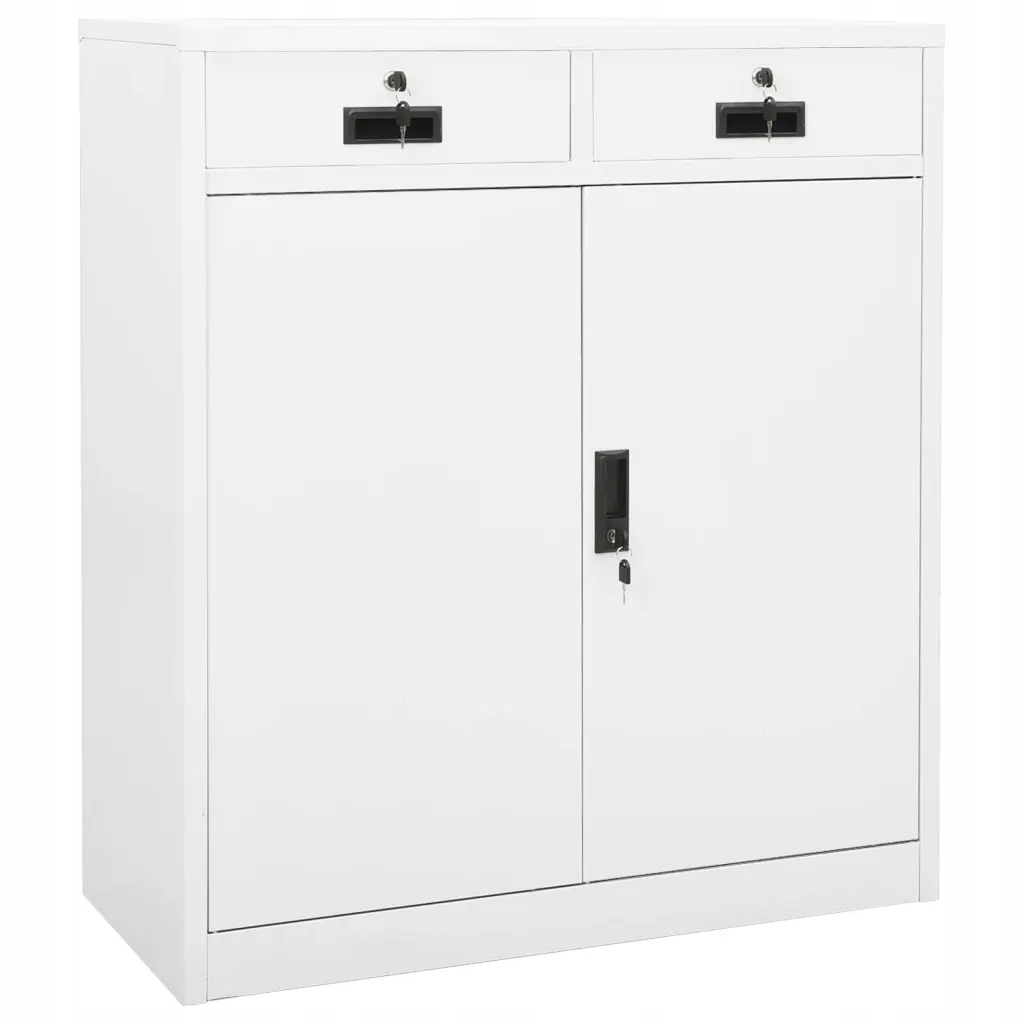 Szafka biurowa stalowa 90x40x102 biała