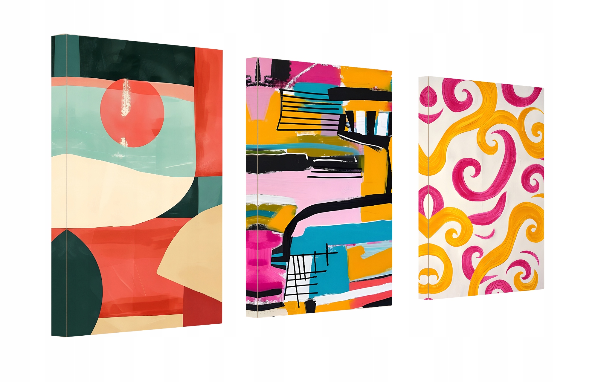 Obraz Do Obývacího Pokoje, Ložnice Na Plátně Triptych Abstraktní Styl 120x60