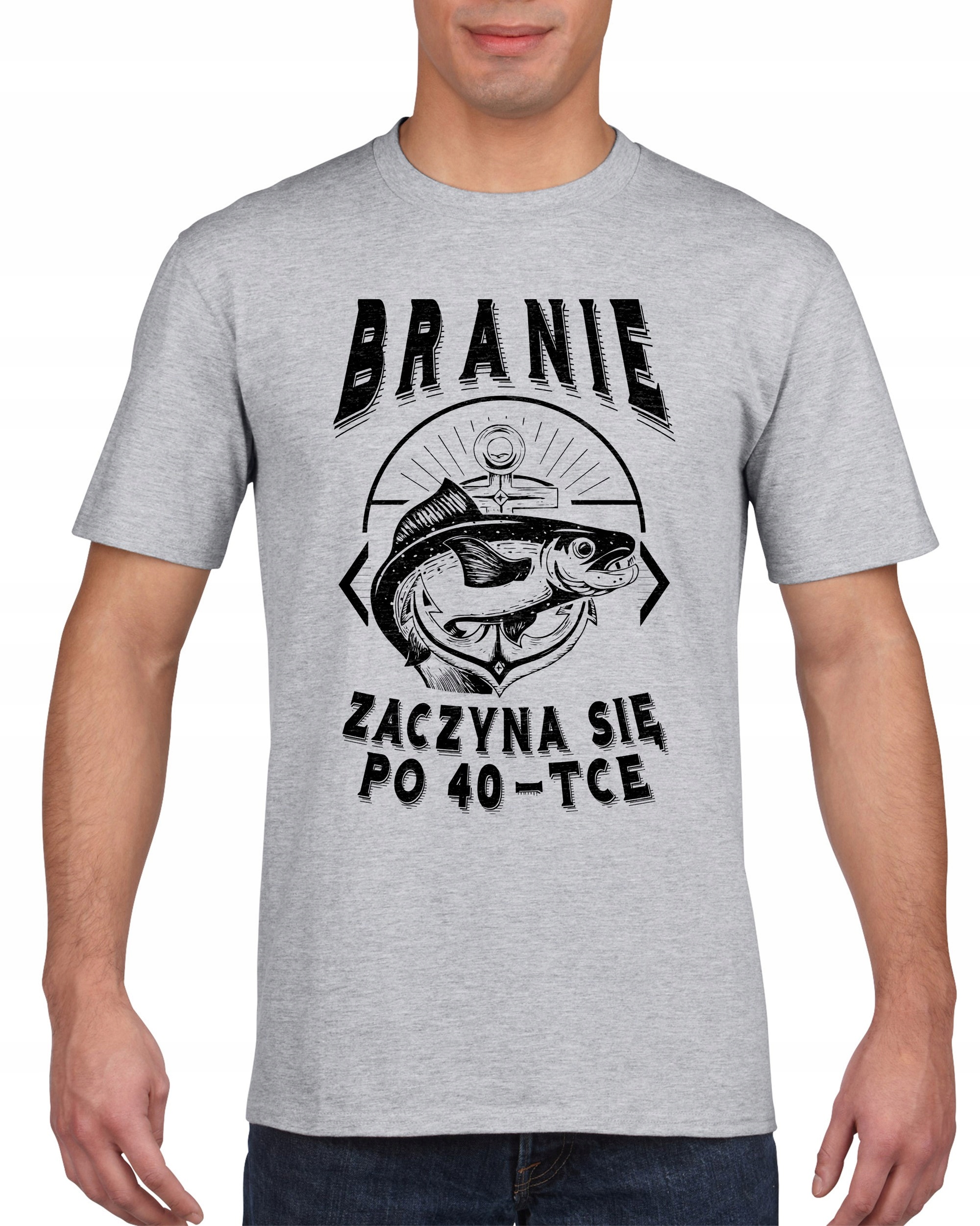 

Koszulka męska Branie Zaczyna Sie Po 40 s M