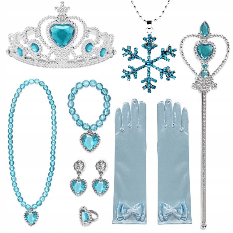 

Korona Berło Rękawiczki Zestaw Elsa Anna 8 Części