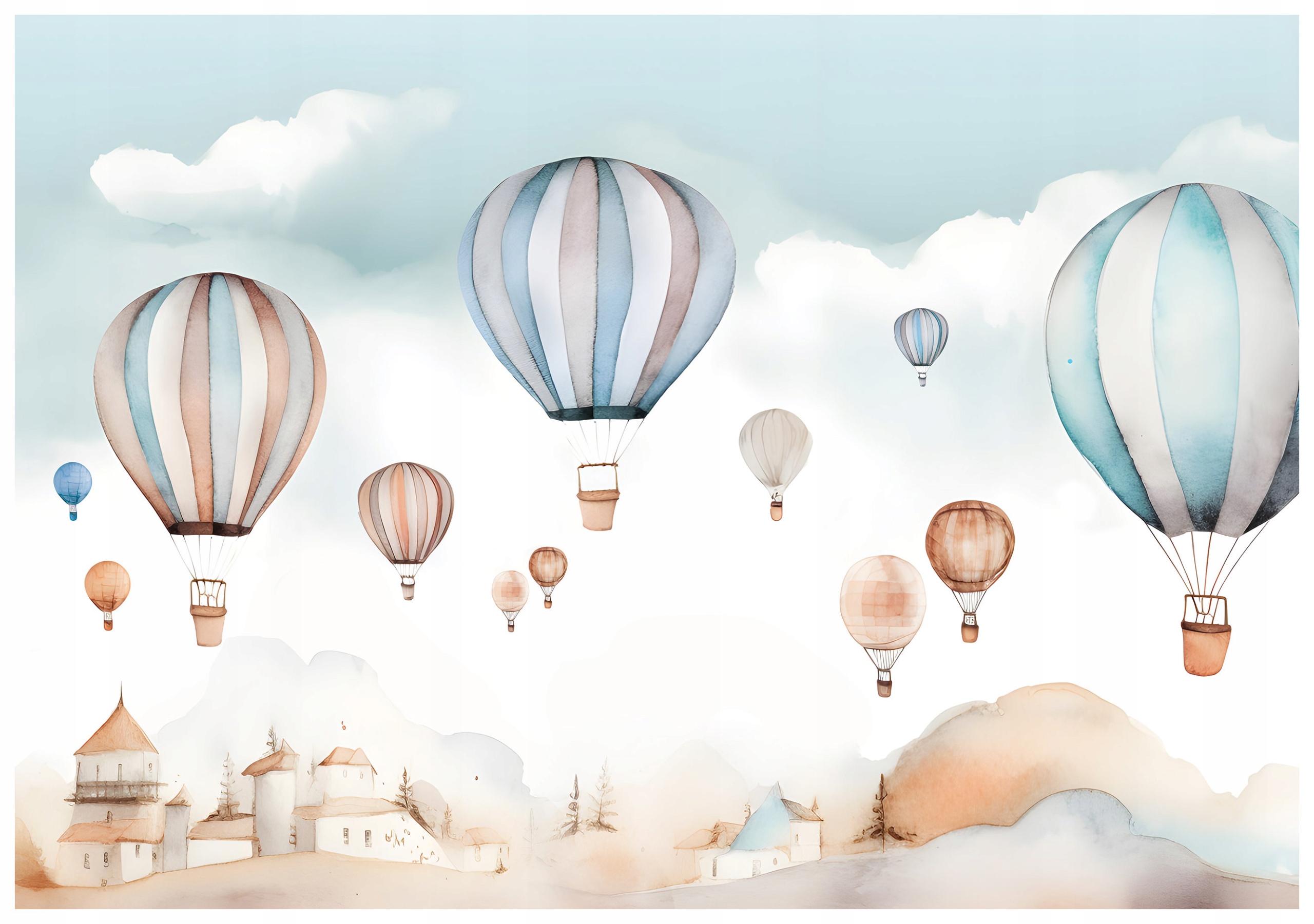 Fototapeta Pastelové balóny snov do detskej izby Modrá 312x219 lepidlo