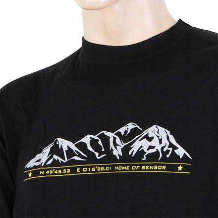 Sensor Merino Active Mountains pánské triko dl.rukáv černá velikost S
