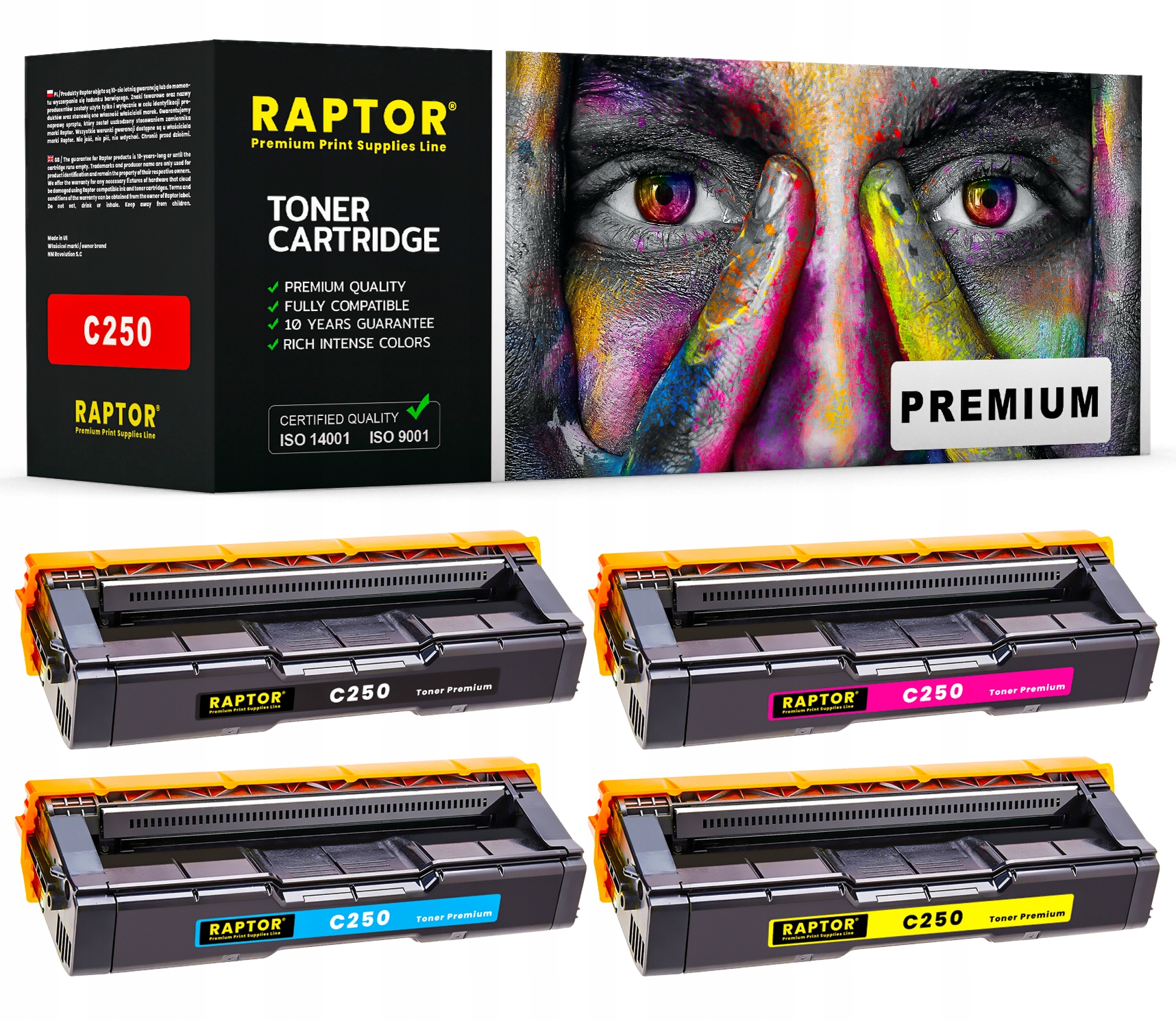 4x Toner Pro Ricoh Sp C252dn C252DNw C252sf sada