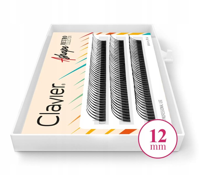 

Kępki Rzęs Clavier Retro A Shape 12 mm skręt C