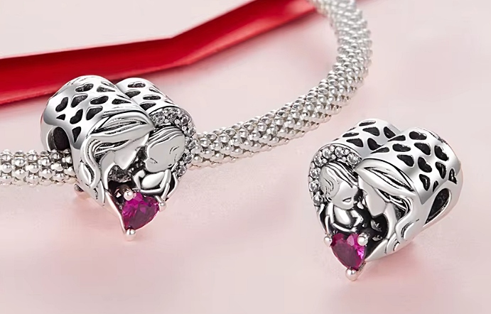 CHARMS ZAWIESZKA CHARMS MAMA DZIECKO CHARMS MAMA SYN CHARMS SERCE Marka Skapande