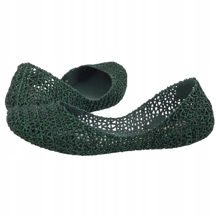 Boty Baleríny Melissa Campana Papel VII Ad 31512 Green Glitter Zelené