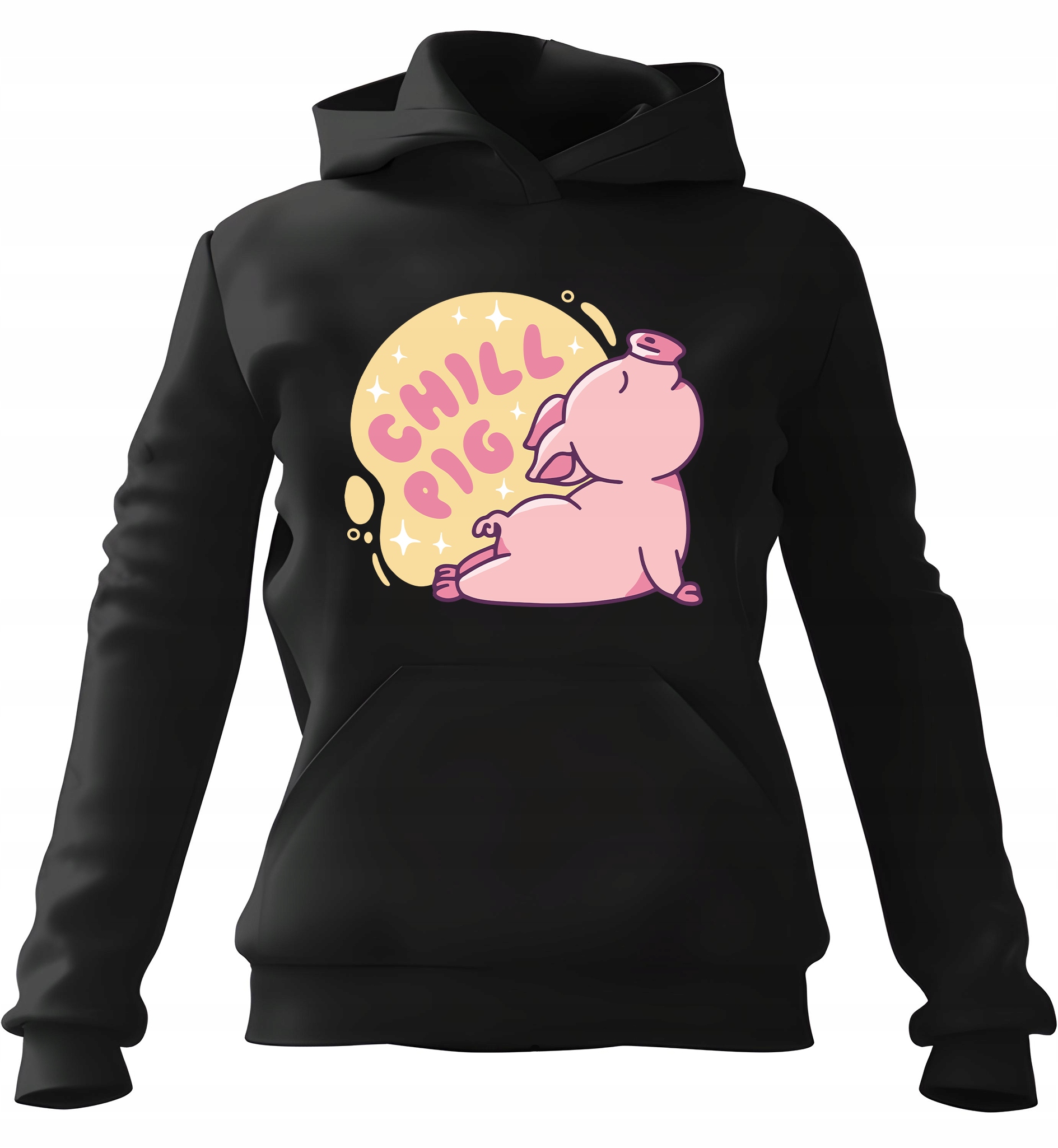 pánská mikina s kapucí Yoga Pig Xs pro muže, muže a muže