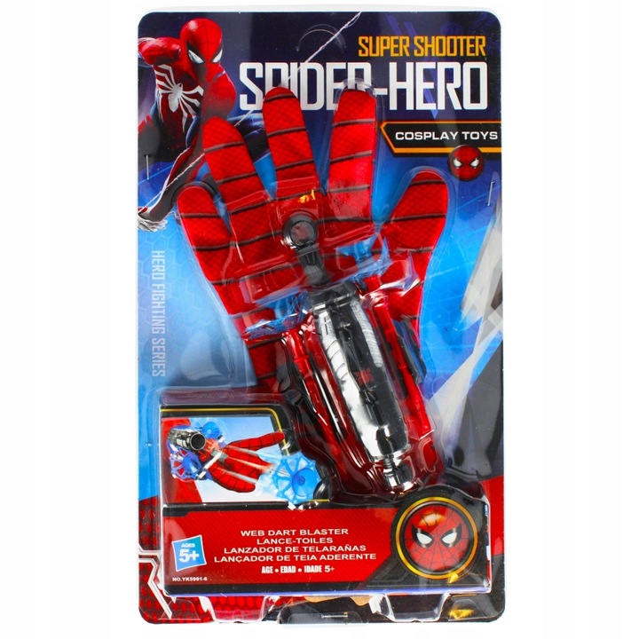 RĘKAWICA SPIDERMAN WYRZUTNIA STRZAŁKI AVENGERS PISTOLET STRZAŁY PRZYSSAWKA Kod producenta Rękawica Spiderman