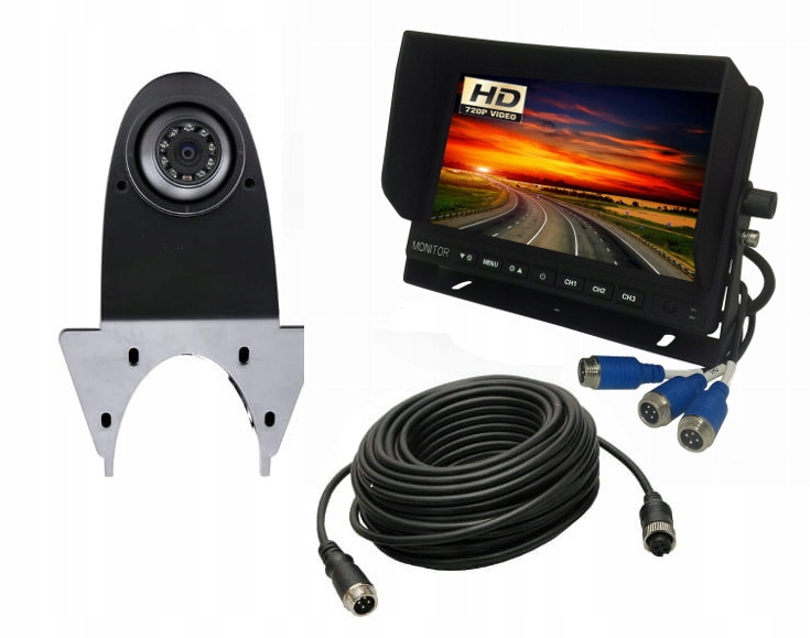 

Monitor 10'' kamera dachowa Ahd przewód 10 m
