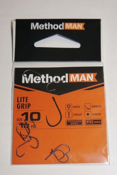 Haczyki Methodman Lite Grip size 10 Barbless
