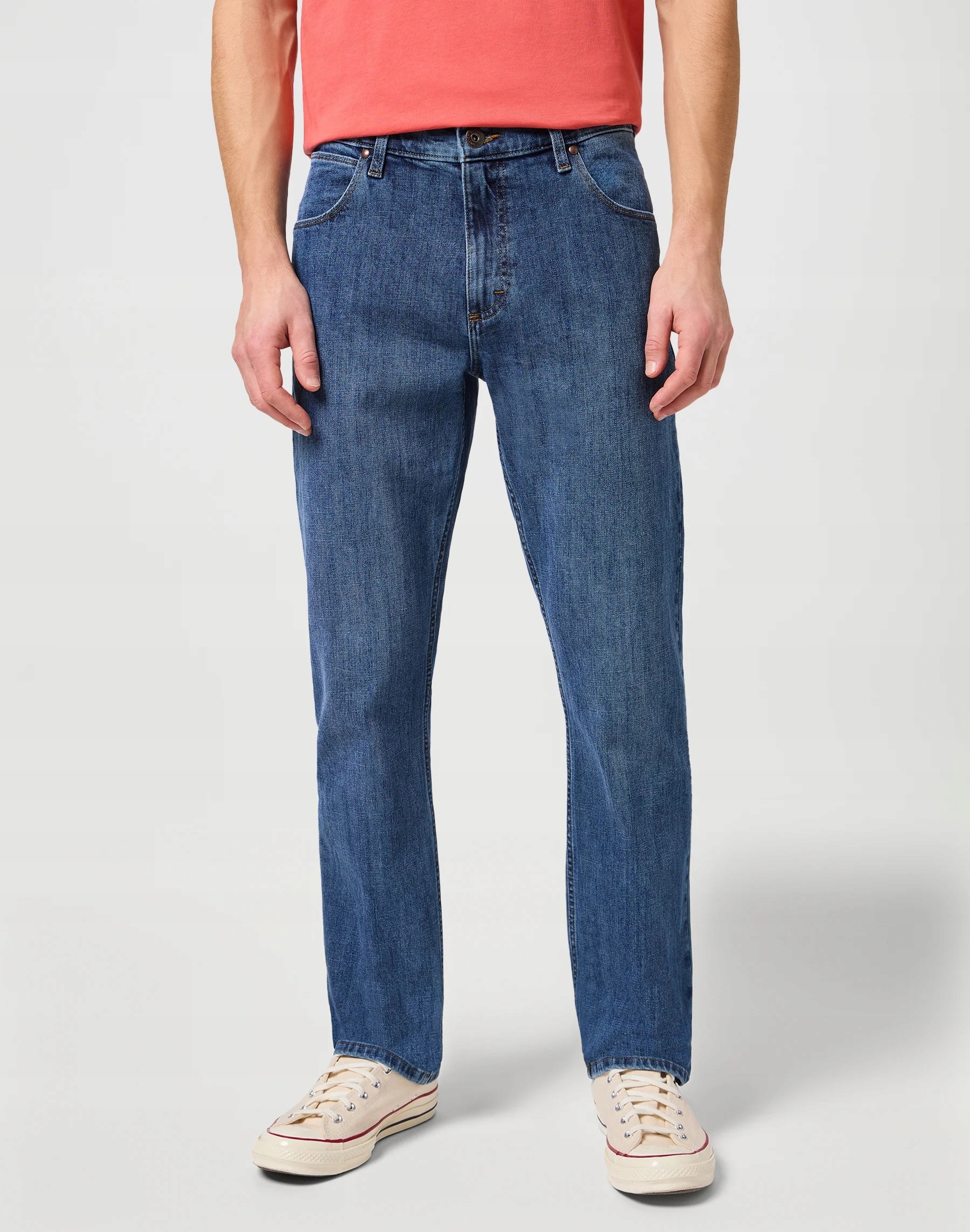 Wrangler Regular Straight Mid Stone W44 L32 W10TM614V Rovné džíny