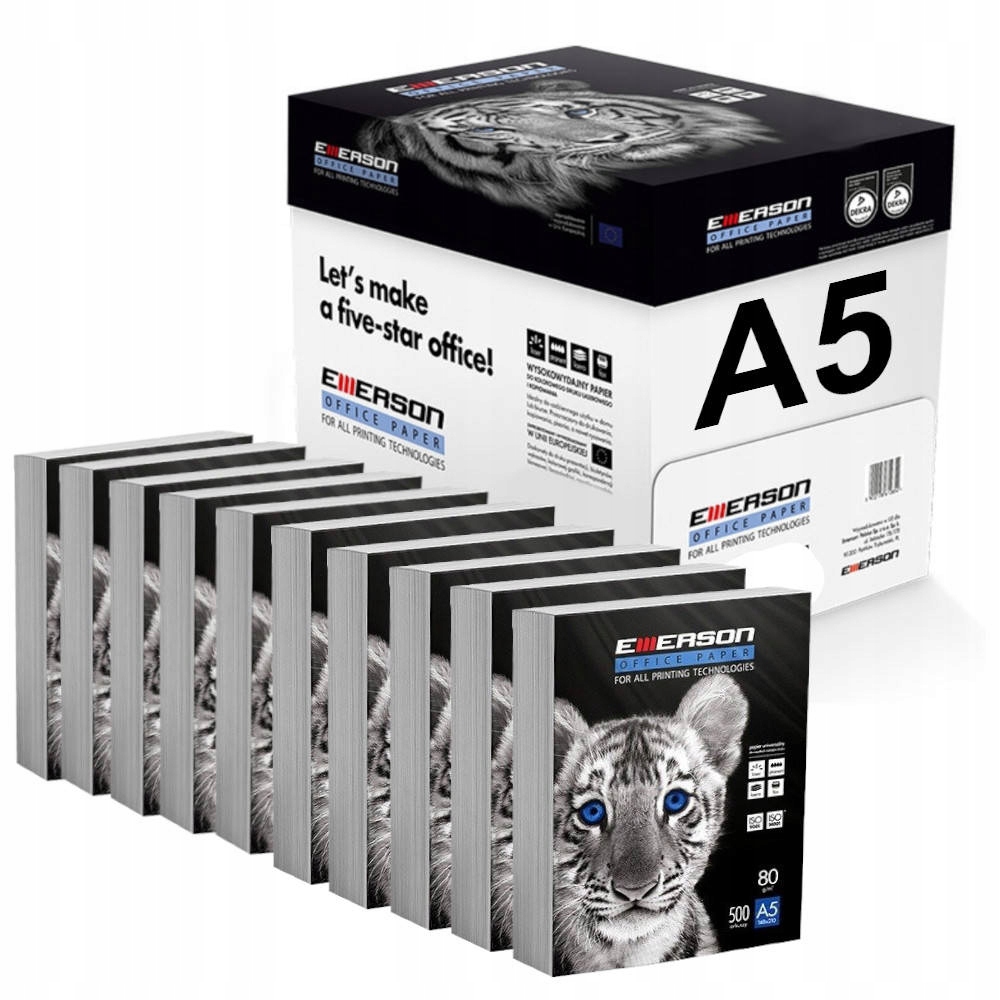 

Papier ksero A5 80g 10 ryz x 500 szt Emerson Tiger