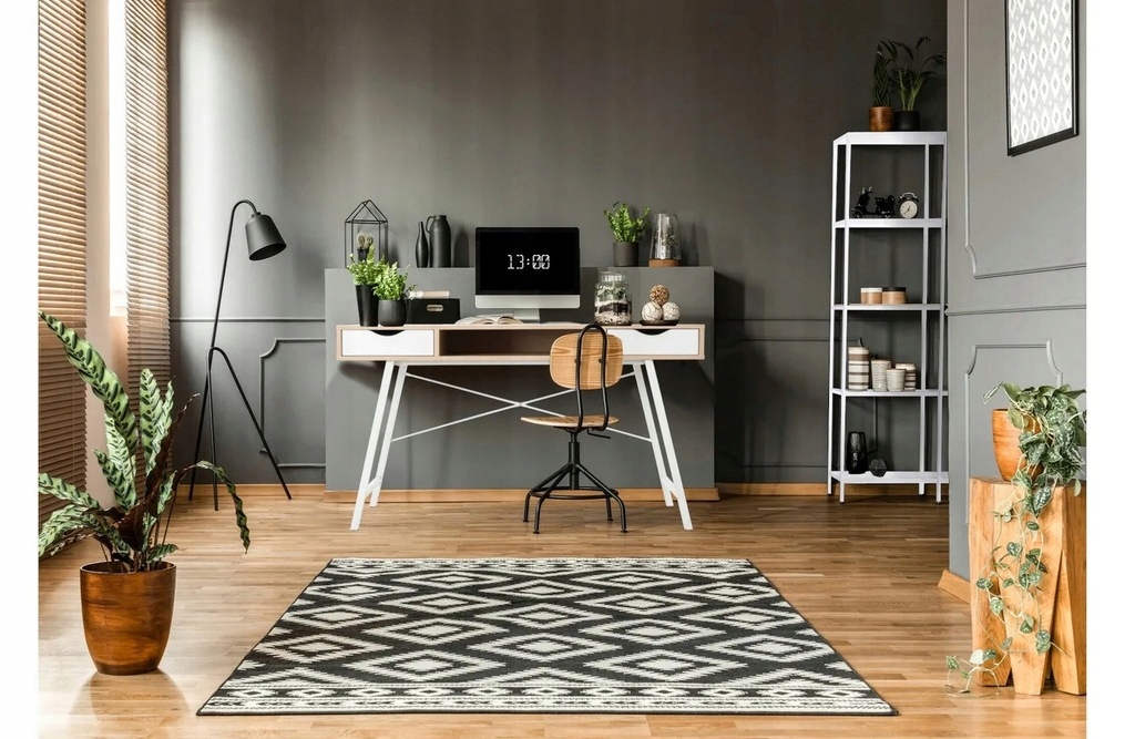 BIURKO BIAŁE SKANDYNAWSKIE VINTAGE TUTUMI | LOFT BIAŁE NOGI | SANOMA Marka Mebel-Partner