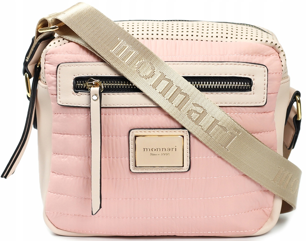 

Torebka Listonoszka Monnari Różowa Pikowana Logo