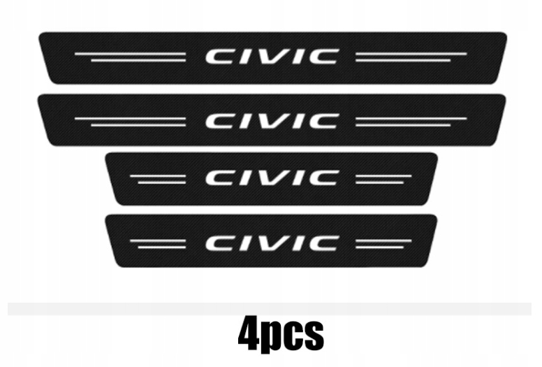 Honda CIVIC naklejki ochronne na progi 4 szt. Producent inny