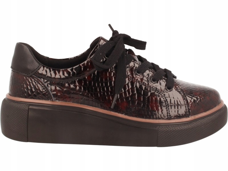 Dámské polobotky T.sokolski vínově lakované Kůže J25-286 vel. 36