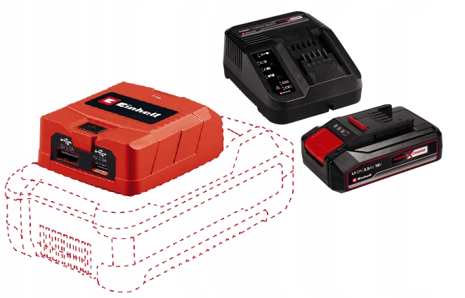 Einhell Usb Adaptér Baterie Tc-cp 18 Li Usb Sada Akumulátor 2,5AH Pxc 18V