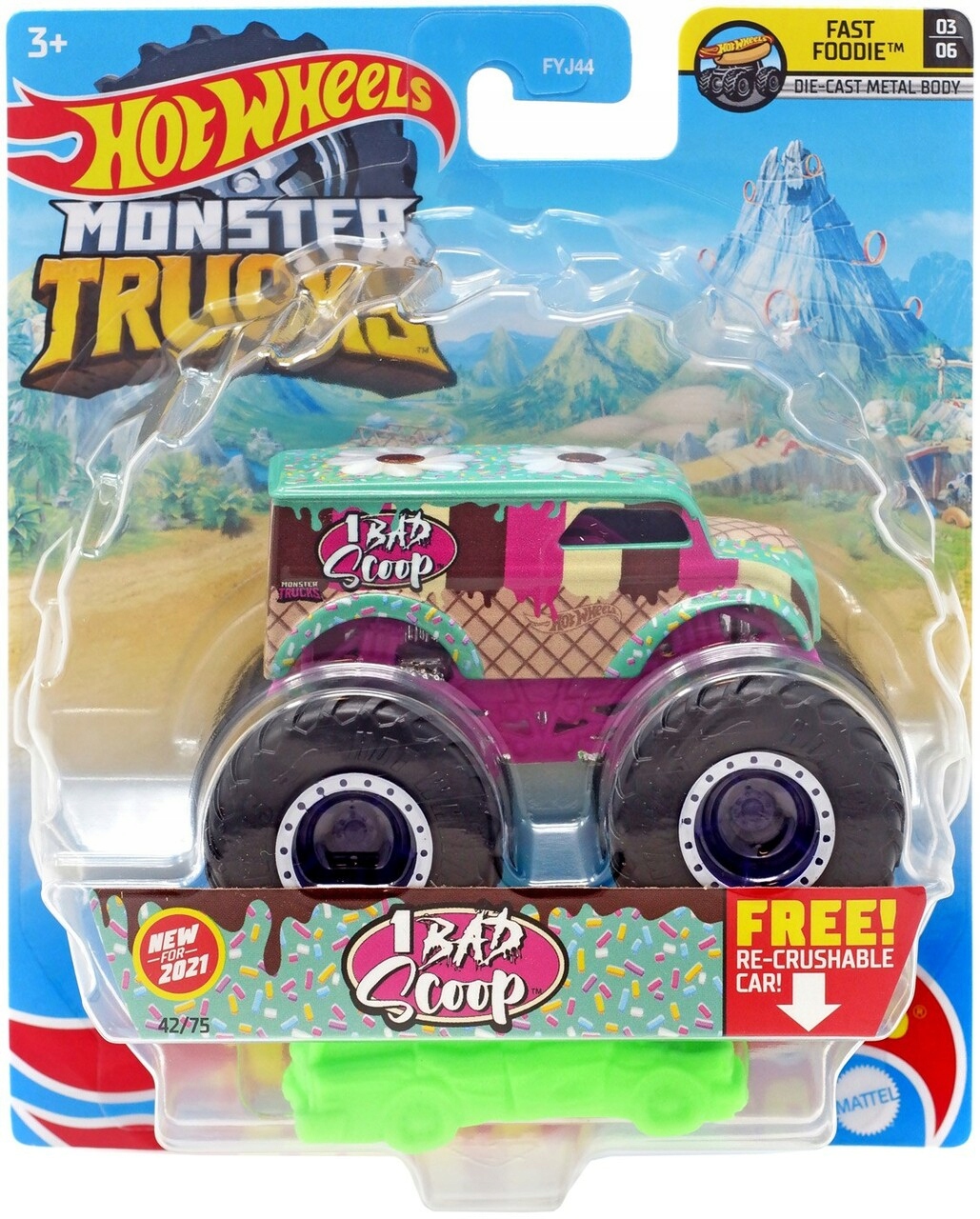 

Hot Wheels Monster Trucks 1 Bad Scoop + Wrak FYJ44