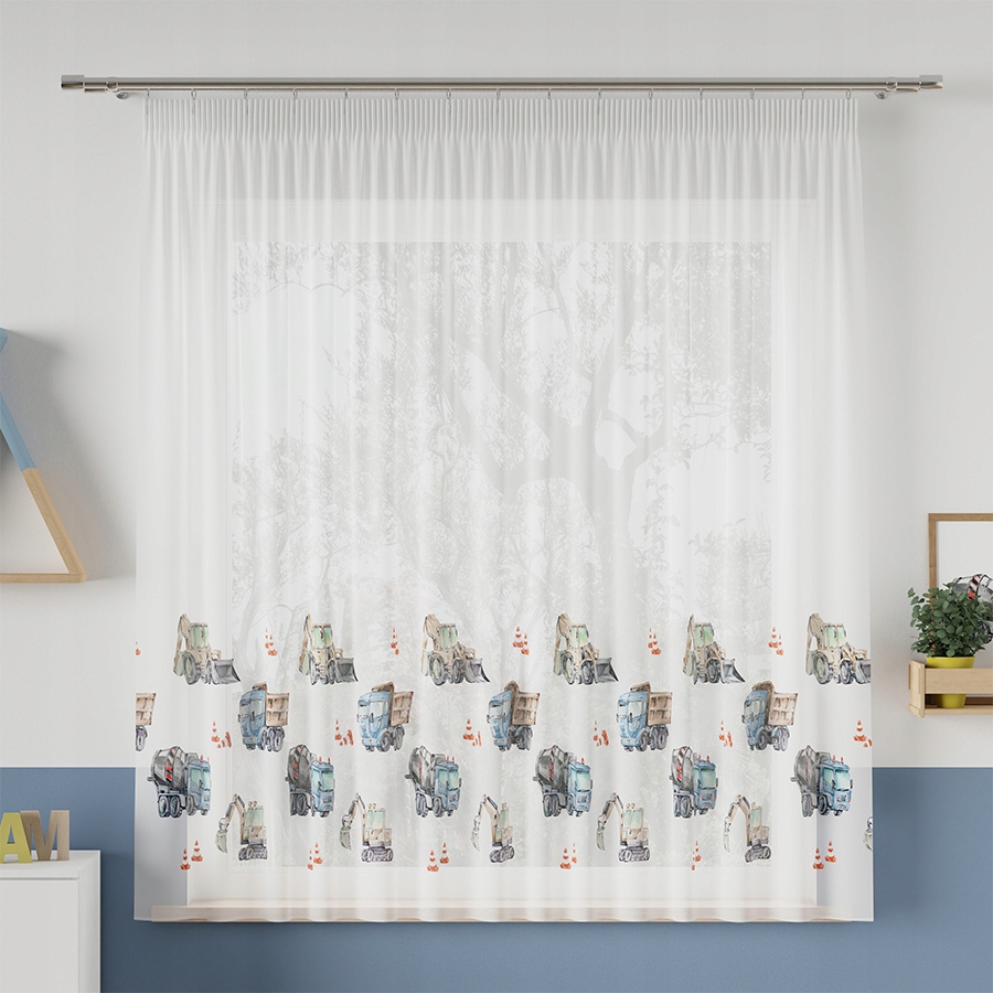 

Firana Gotowa Dziecięca Woal Auta sz250x100