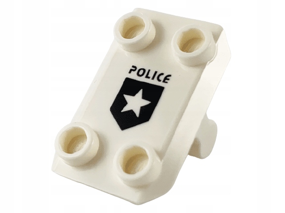 

Lego 30166pb02 Tarcza Police biała Nowa (1g)