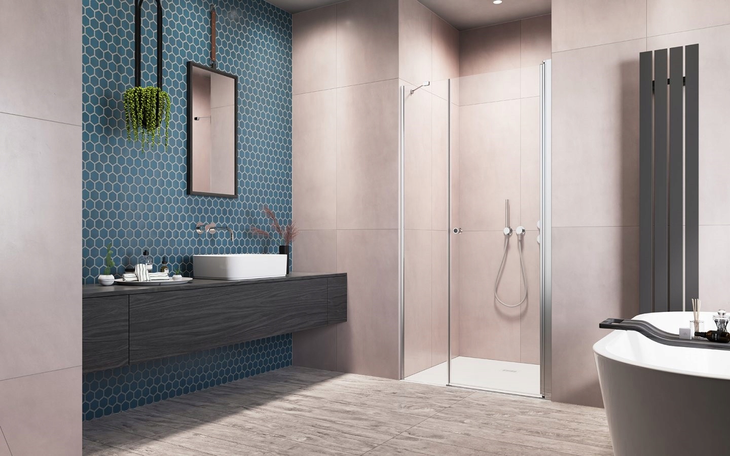 Drzwi prysznicowe RADAWAY Eos DWS 140x197 PRAWE Marka Radaway