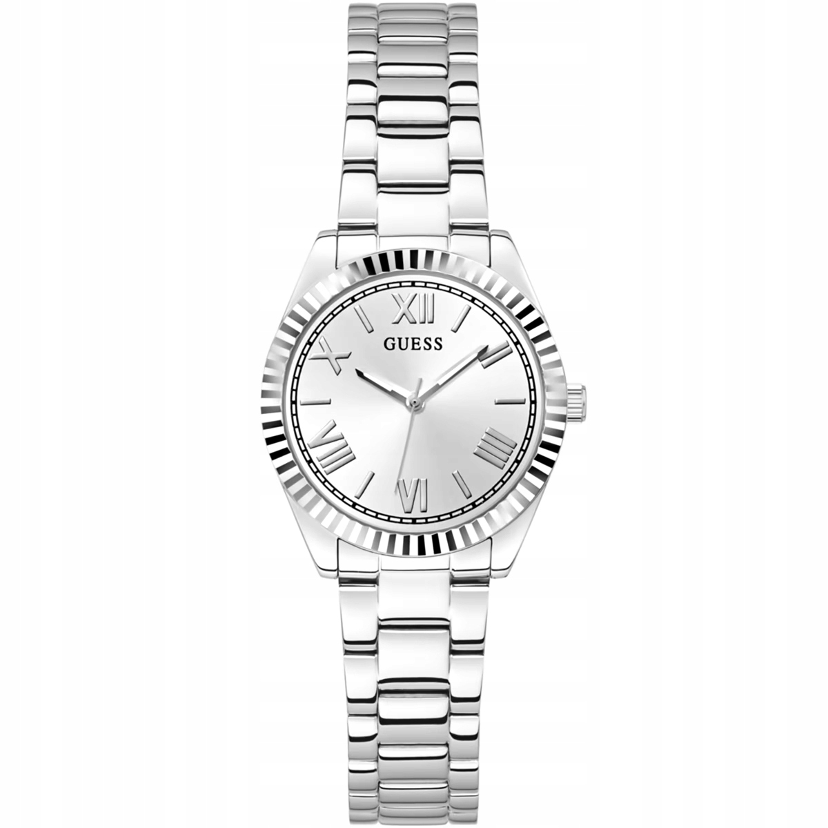 Stříbrné dámské hodinky Guess Mini Luna s náramkem GW0687L1