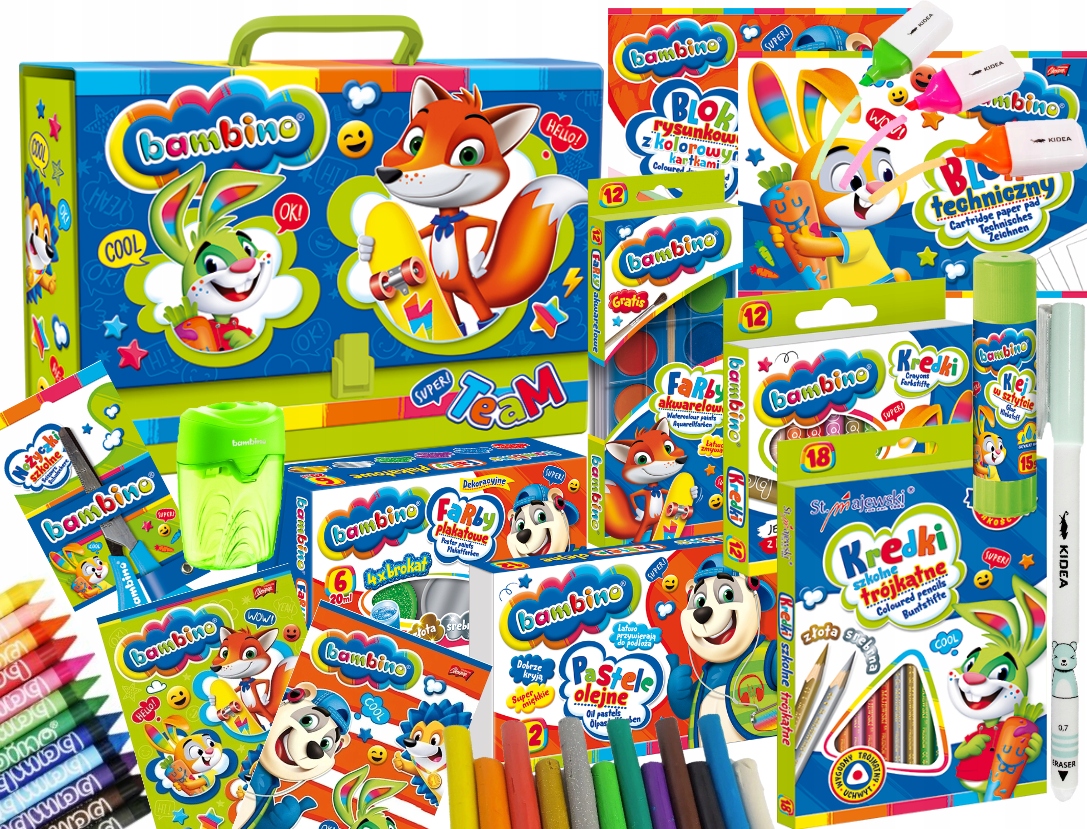 

Wyprawka Box XXL Teczka Bambino z wyposażeniem G