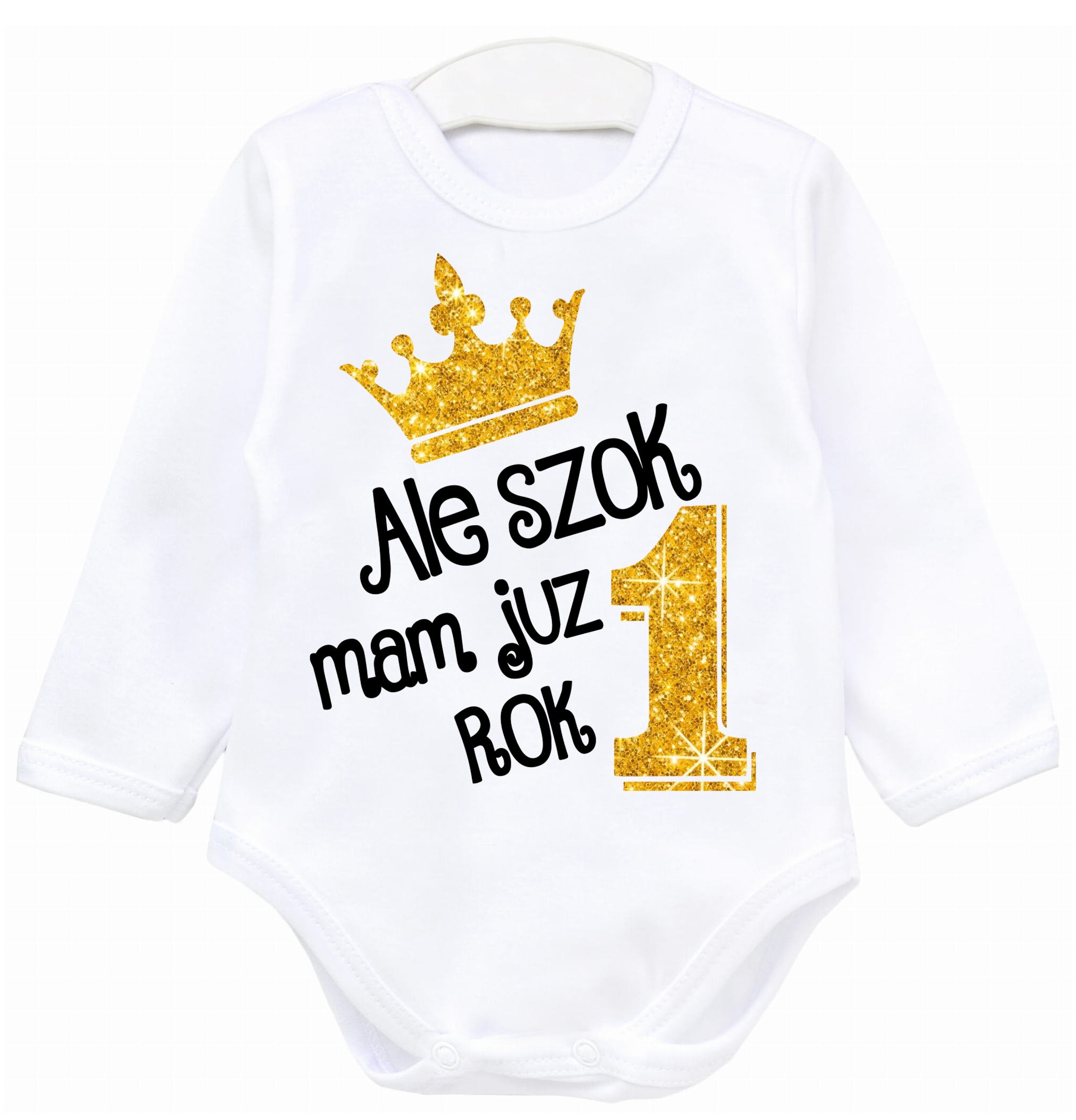 

Body dł rękaw Urodziny Ale Szok Mam Już Rok r. 80