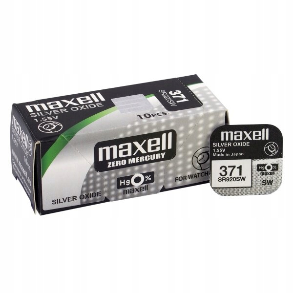 

Bateria Zegarkowa Maxell 371 SR920SW SR69 Srebrowa