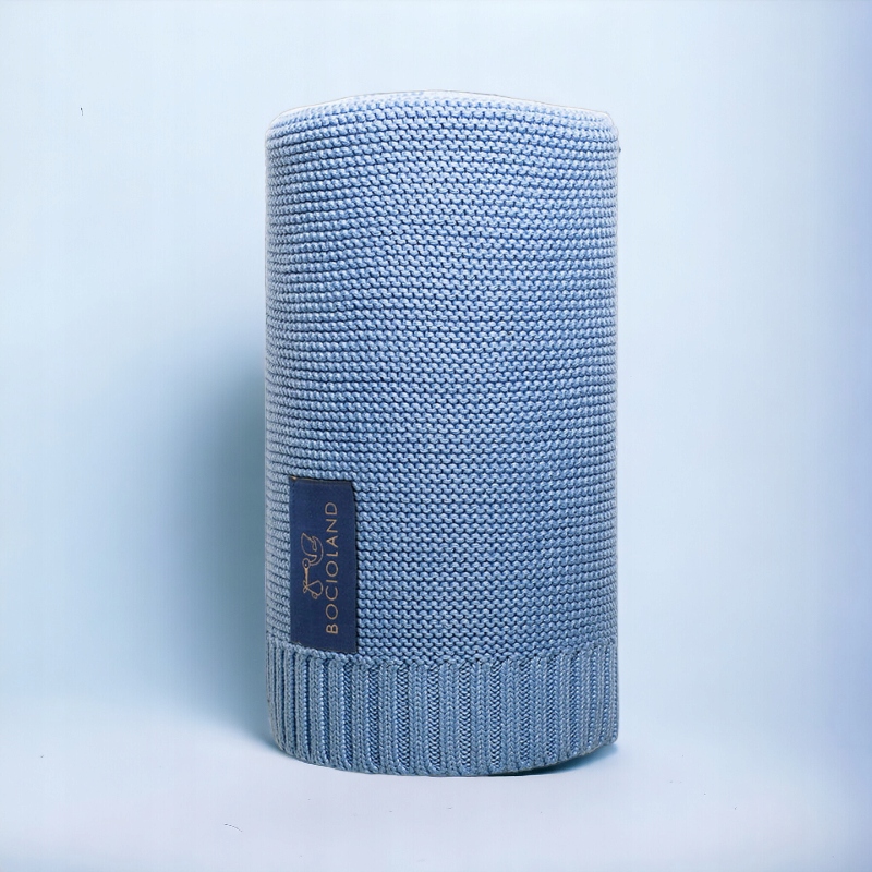 Kocyk bambusowy PARIS niebieski - BOCIOLAND Marka Bocioland