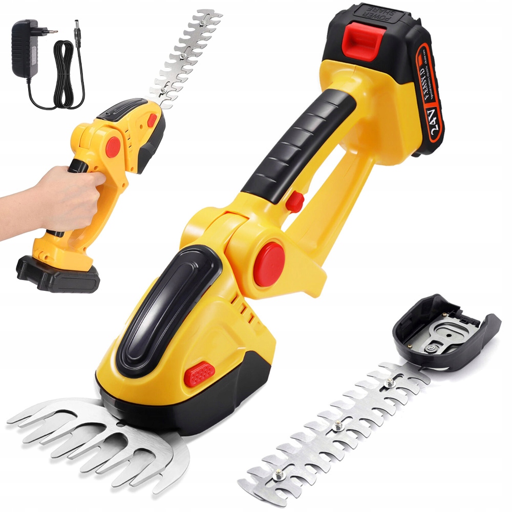 Nożyce Do Żywopłotu Elektryczne Cięcia Przycinania Gałęzi Ostre 2W1 1500MAH