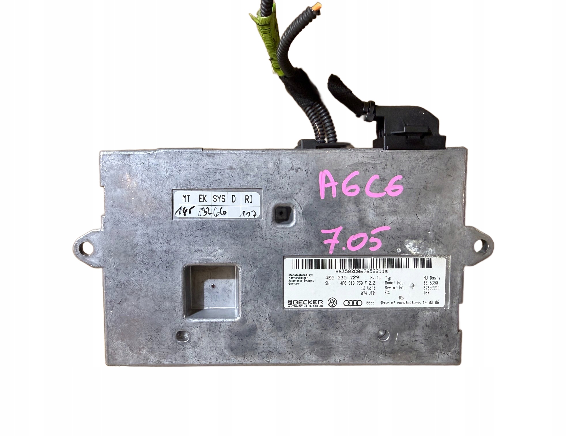 AUDI A6 C6 module RADIA navigation devices control unit MMI 4E0035729 4L0910731A
