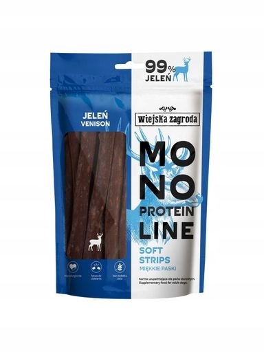 4 x Wiejska Zagroda Pamlsek Mono proužky Jelen 100 g