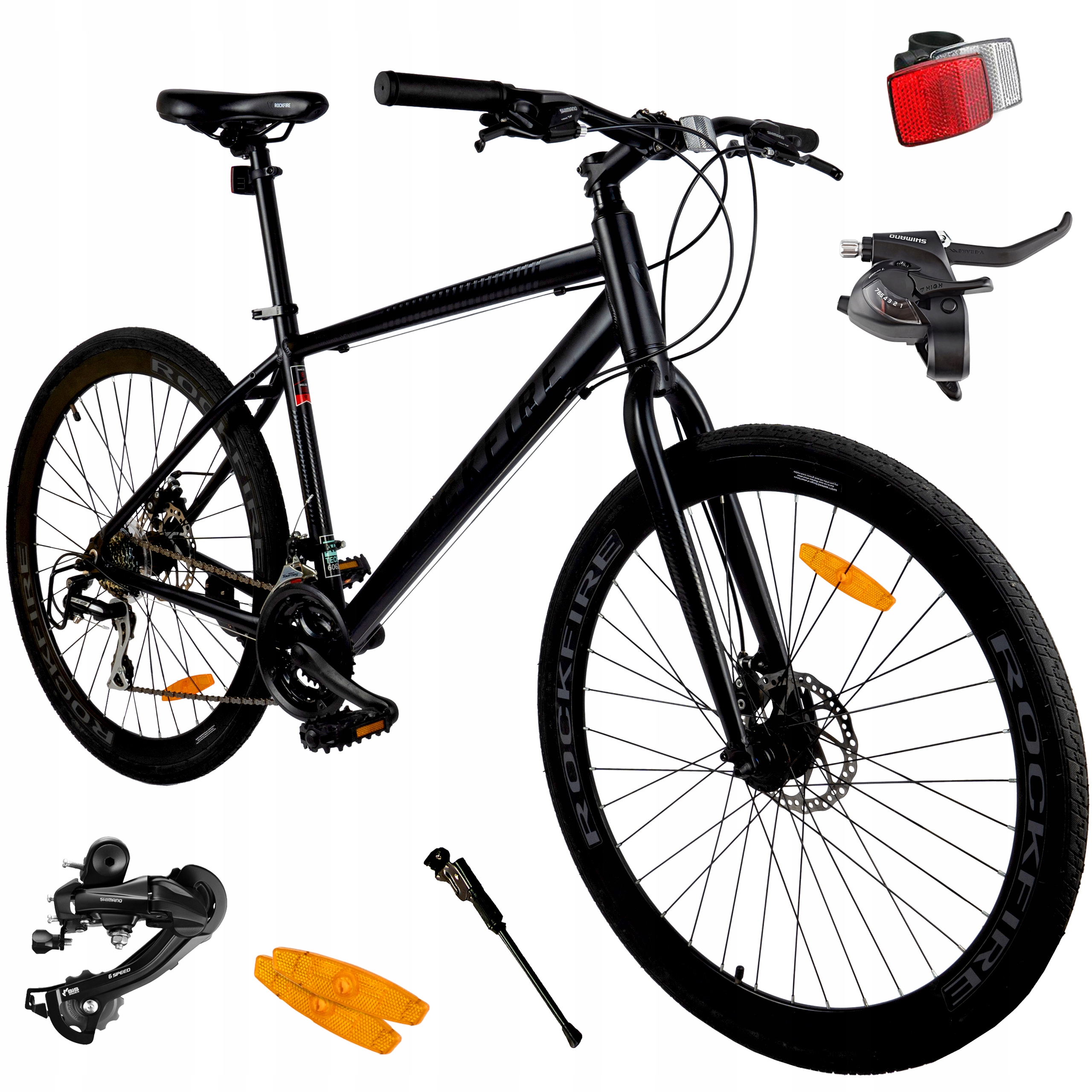 Rower Górski Mtb Czarny Rama Alu 18 Koła 27,5 21 Biegi Tarcze Shimano Acera