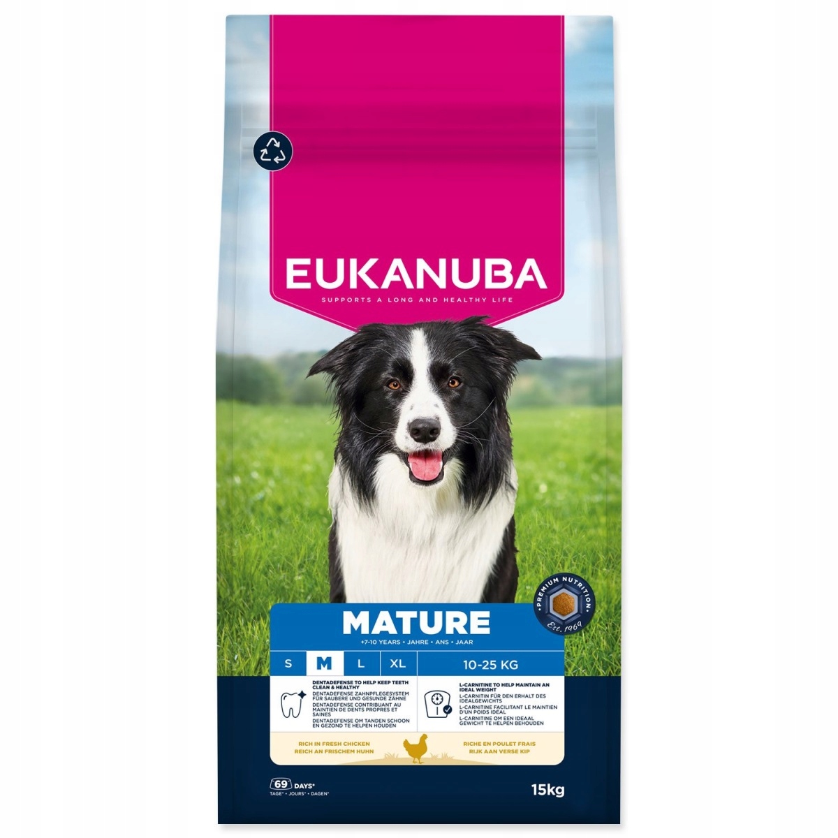 Levně Krmivo Eukanuba Mature Medium rich in fresh chicken 15kg