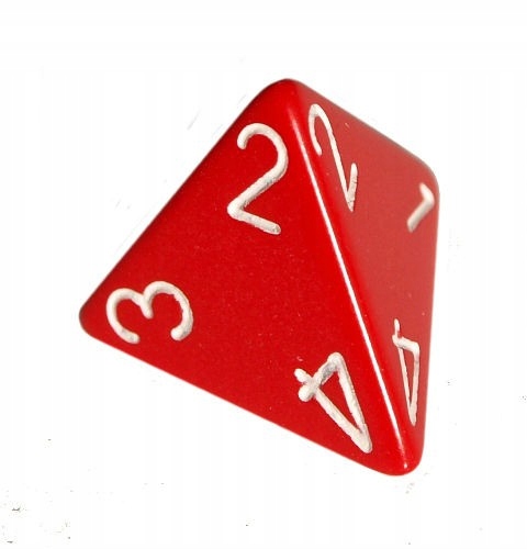 

Kość Rpg K4 kostka do gry czerwona