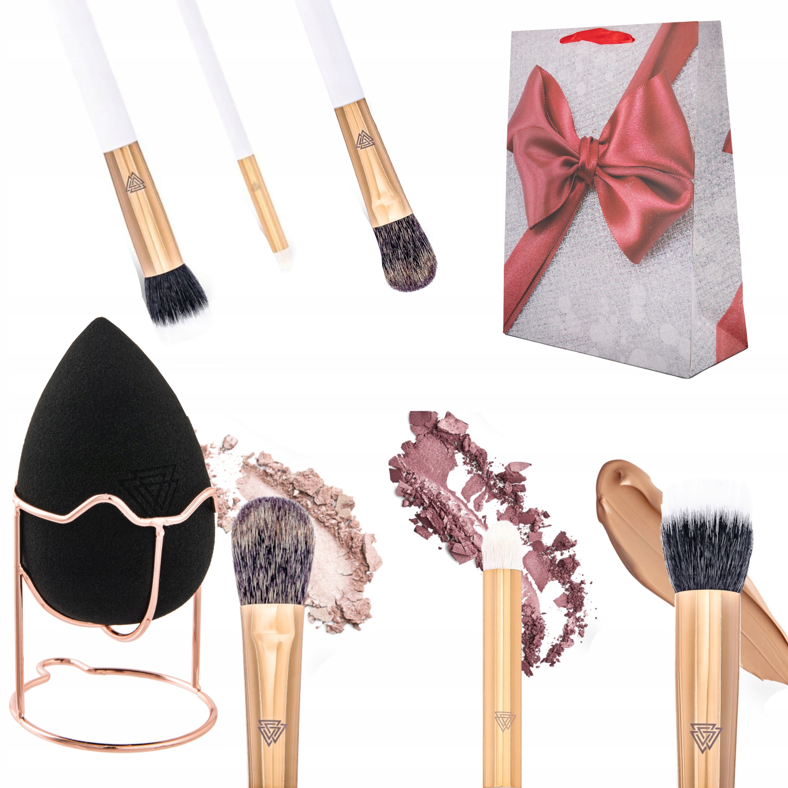 Profesionální Štětce Na Líčení Houbička Blender Set